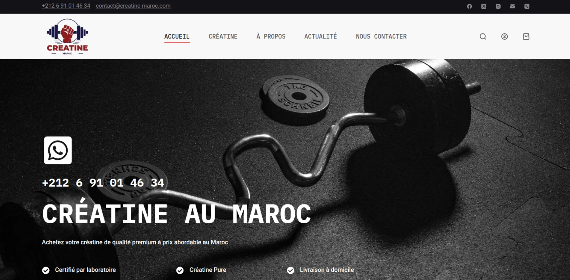 E-commerce Créatine Maroc