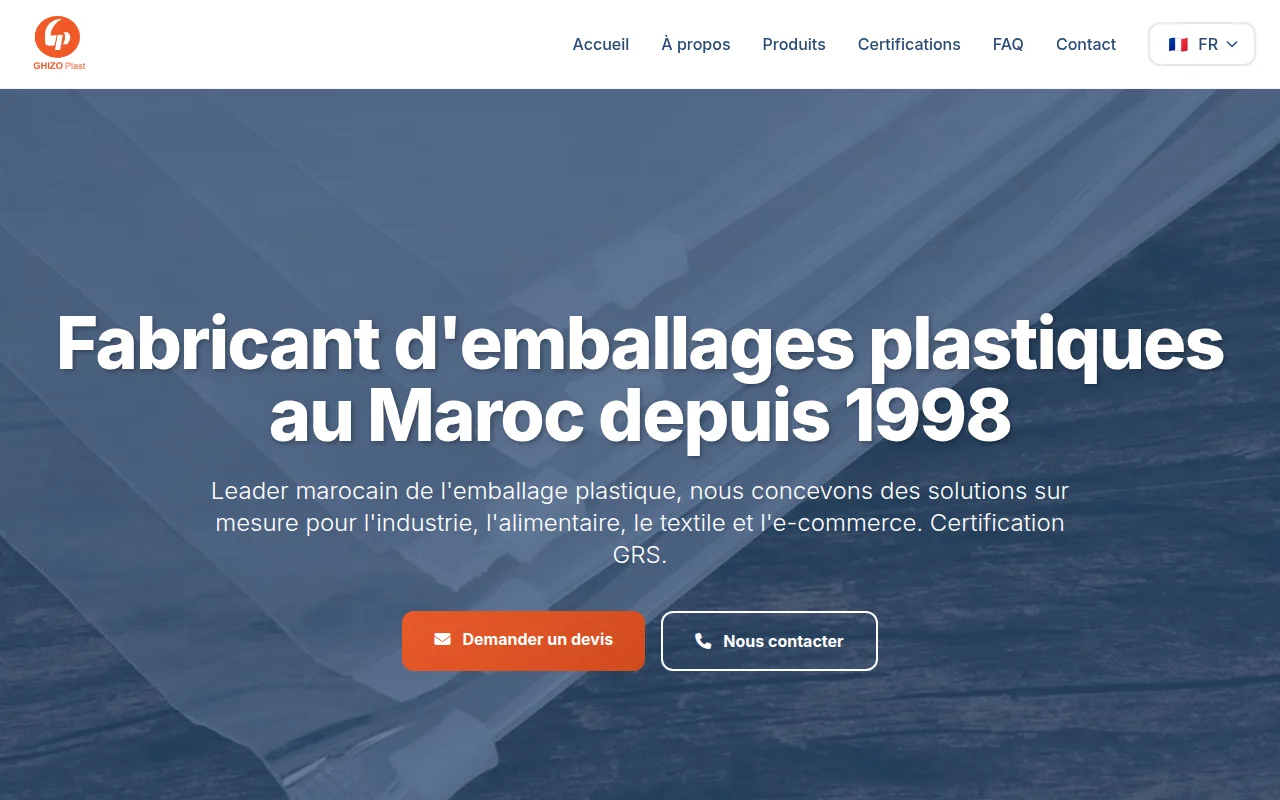 Site vitrine Ghizoplast