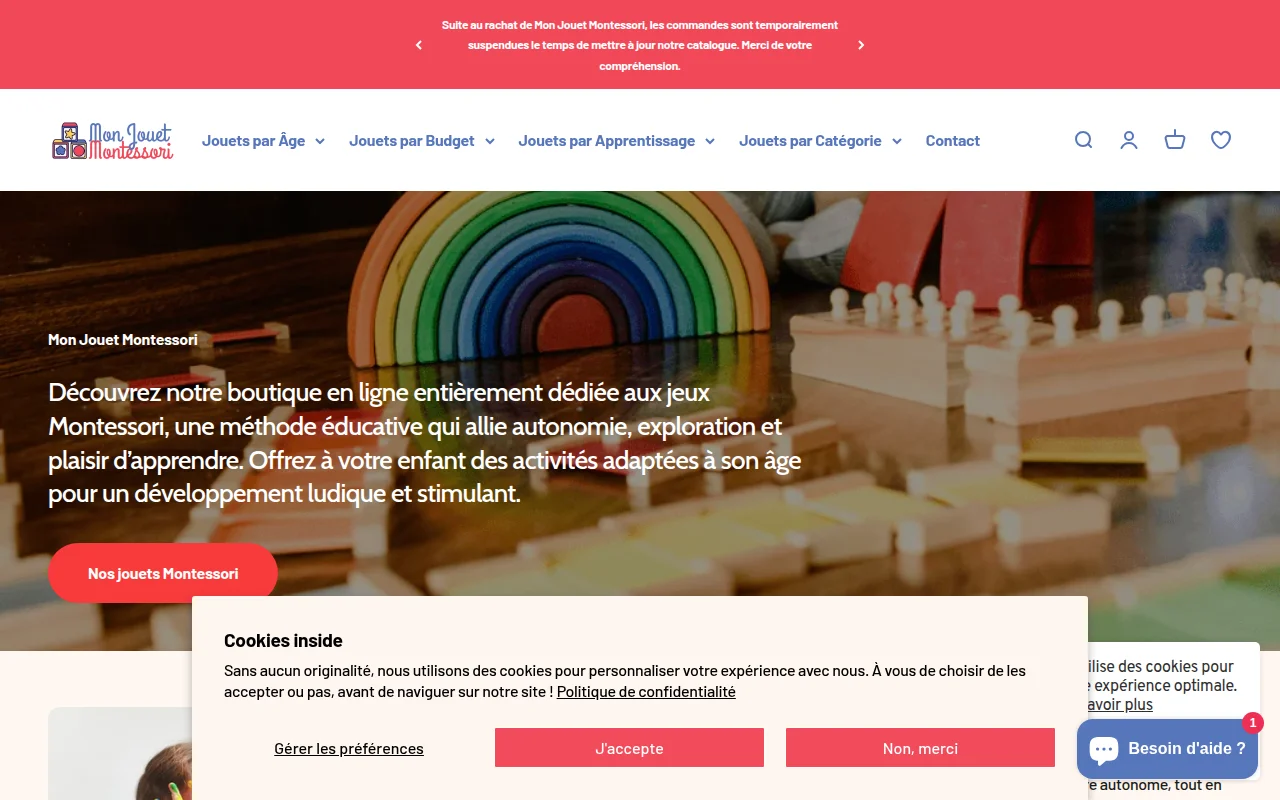 Boutique Mon Jouet Montessori