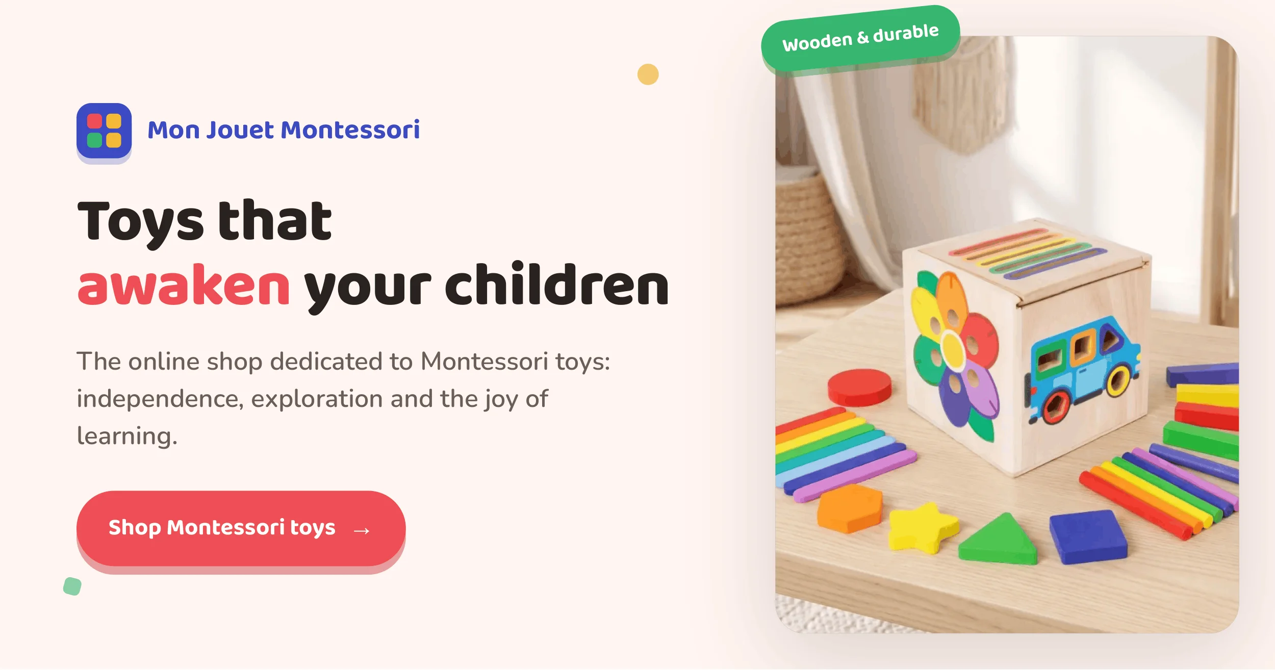 Aperçu du site mon-jouet-montessori.com