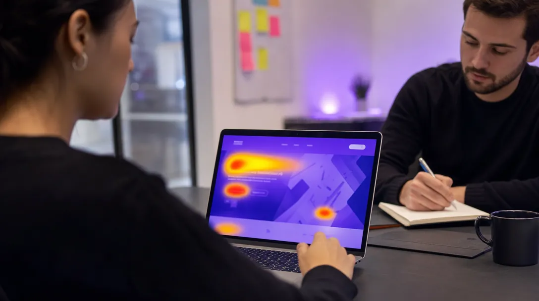 session de test utilisateur et heatmap
